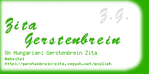 zita gerstenbrein business card